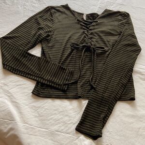 LF Emma and Sam Lace Up Top